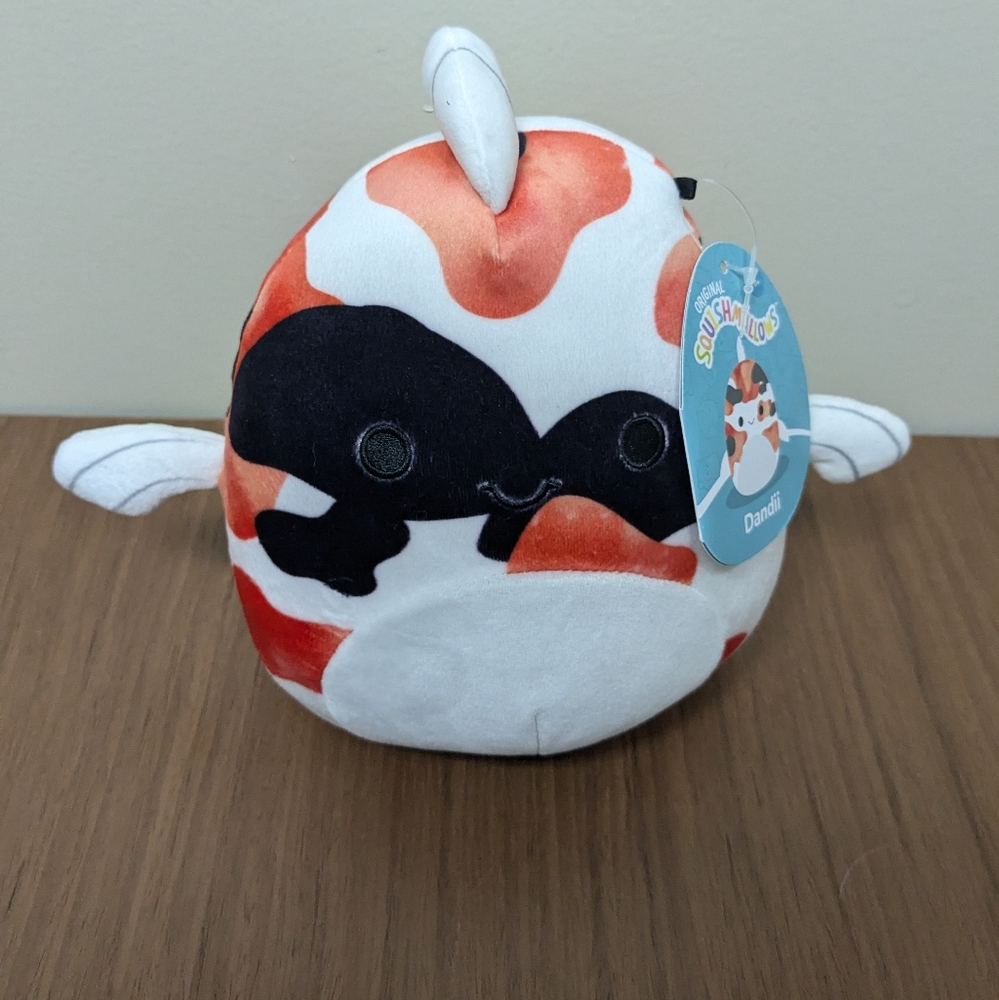 ⭐2/$25⭐ 7.5" Dandii the Koi Squishmallows Orange and Black Fish Plush